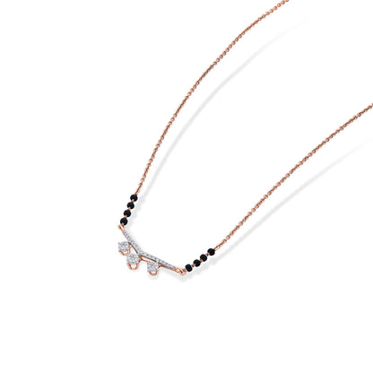 Endless Spark Diamond & Gold Tanmaniya Mangalsutra for Women