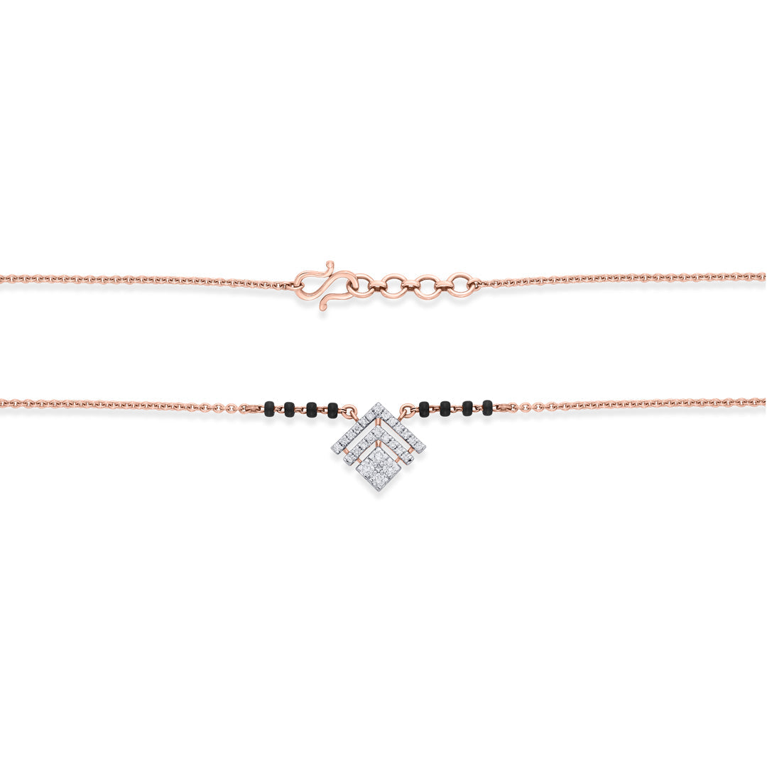 Infinity Nova Diamond & Gold Tanmaniya Mangalsutra for Women