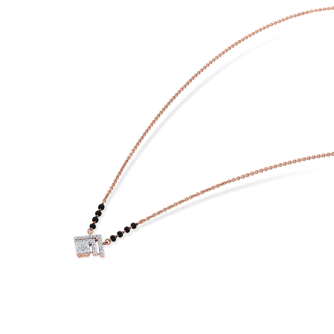 Infinity Nova Diamond & Gold Tanmaniya Mangalsutra for Women