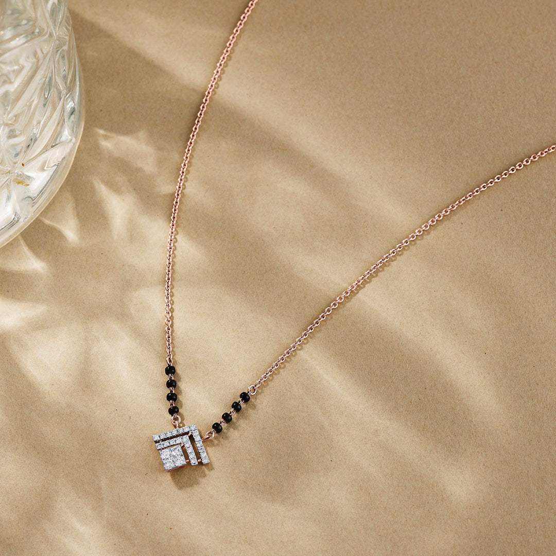 Infinity Nova Diamond & Gold Tanmaniya Mangalsutra for Women