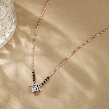 Infinity Nova Diamond & Gold Tanmaniya Mangalsutra for Women