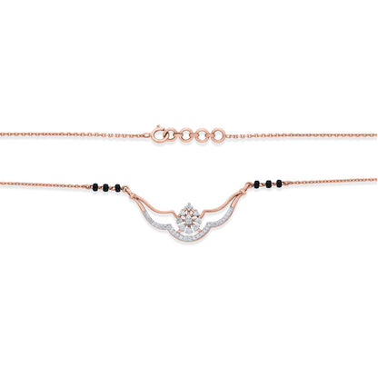 Divine Aura Diamond & Gold Tanmaniya Mangalsutra for Women
