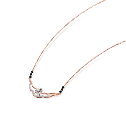 Divine Aura Diamond & Gold Tanmaniya Mangalsutra for Women