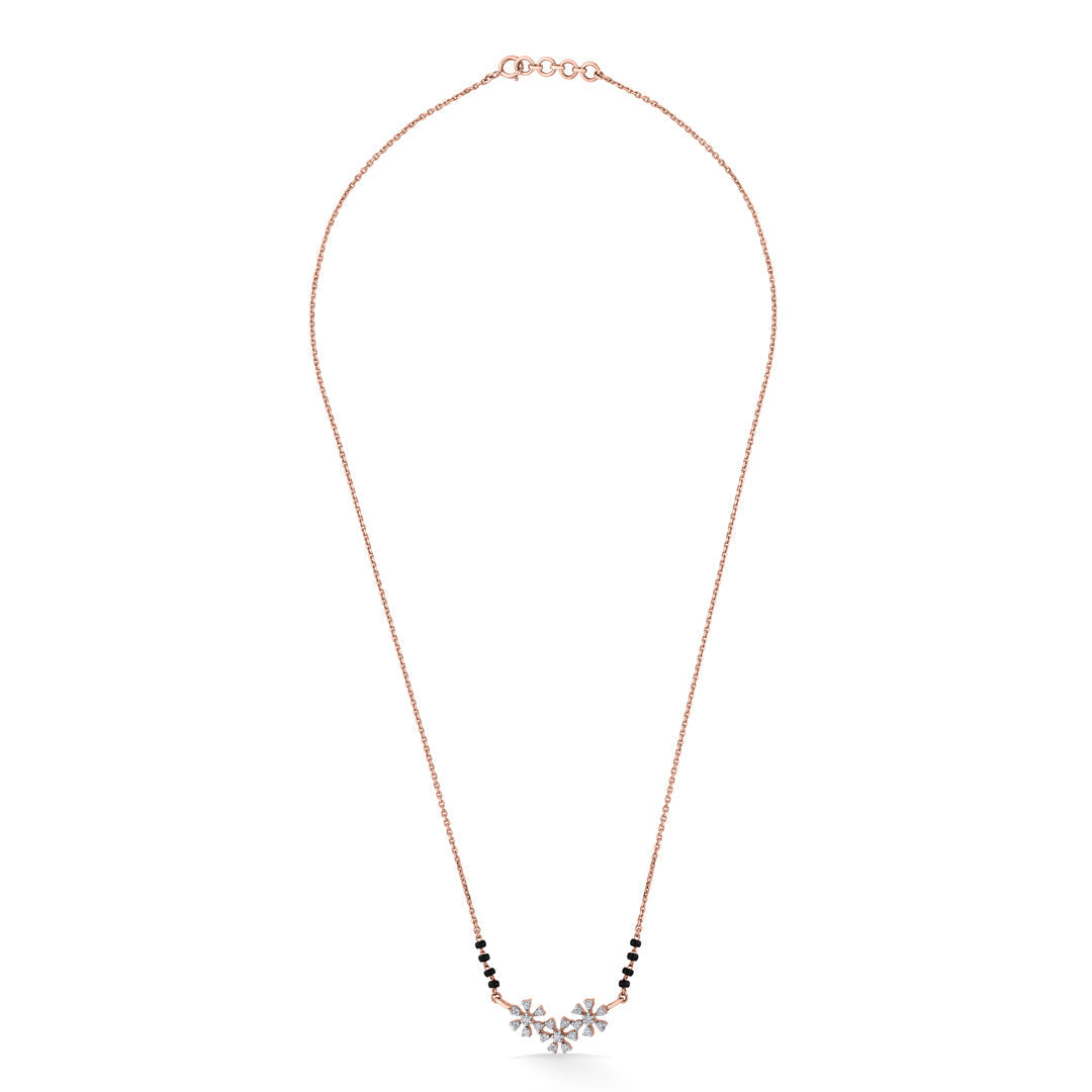 Pure Bloom Diamond & Gold Tanmaniya Mangalsutra for Women