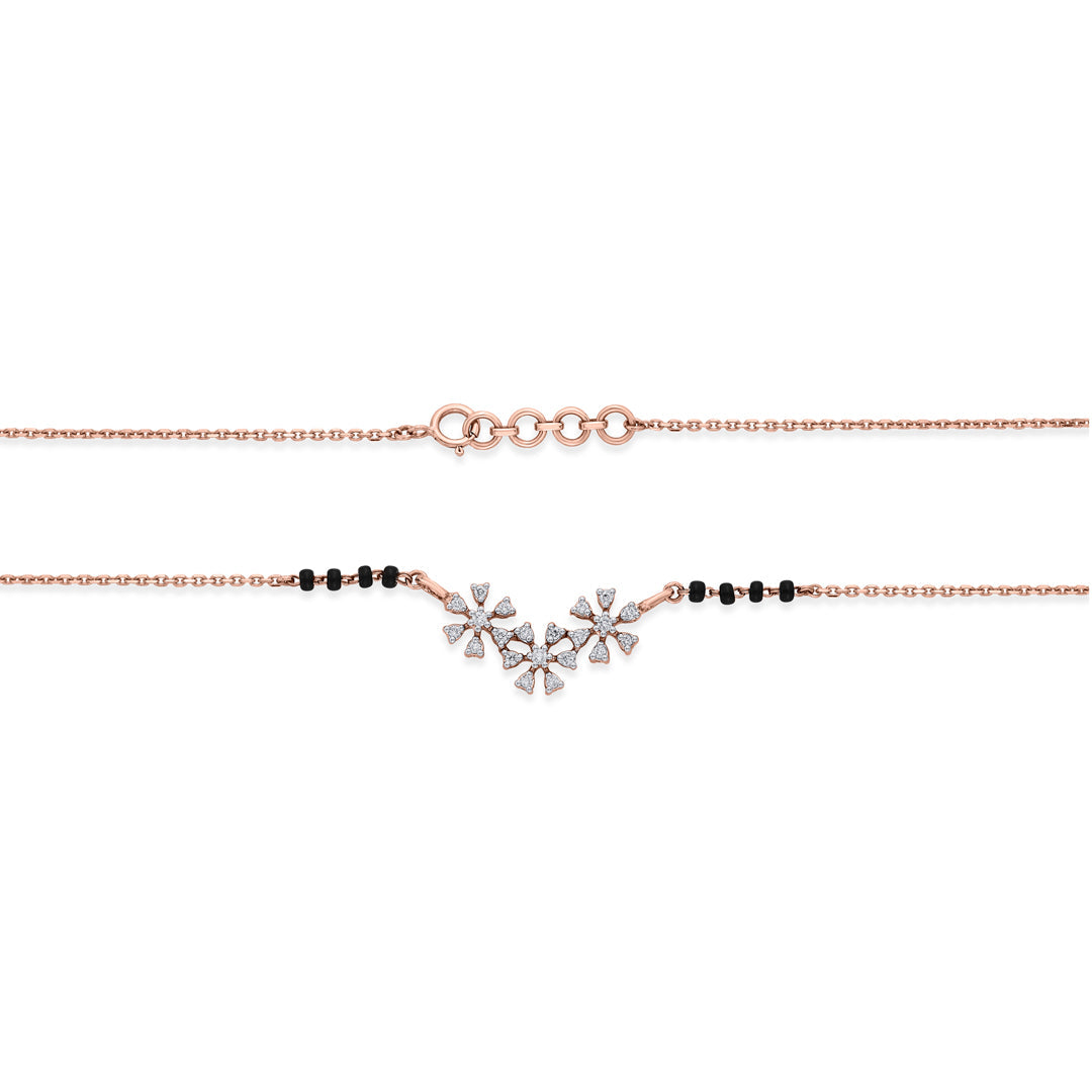 Pure Bloom Diamond & Gold Tanmaniya Mangalsutra for Women