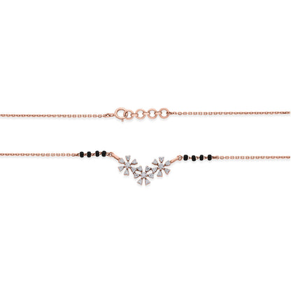Pure Bloom Diamond & Gold Tanmaniya Mangalsutra for Women