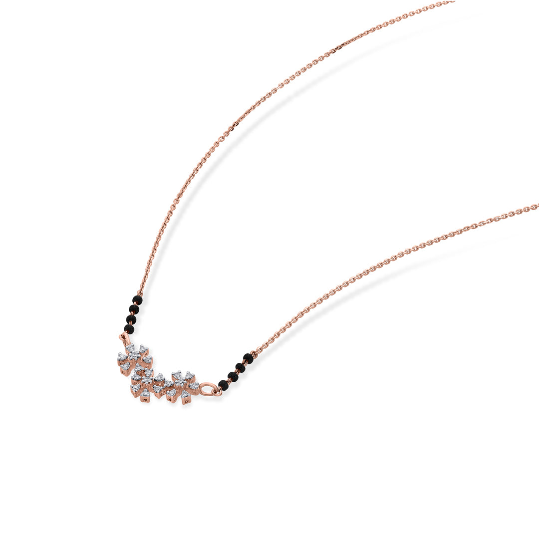 Pure Bloom Diamond & Gold Tanmaniya Mangalsutra for Women