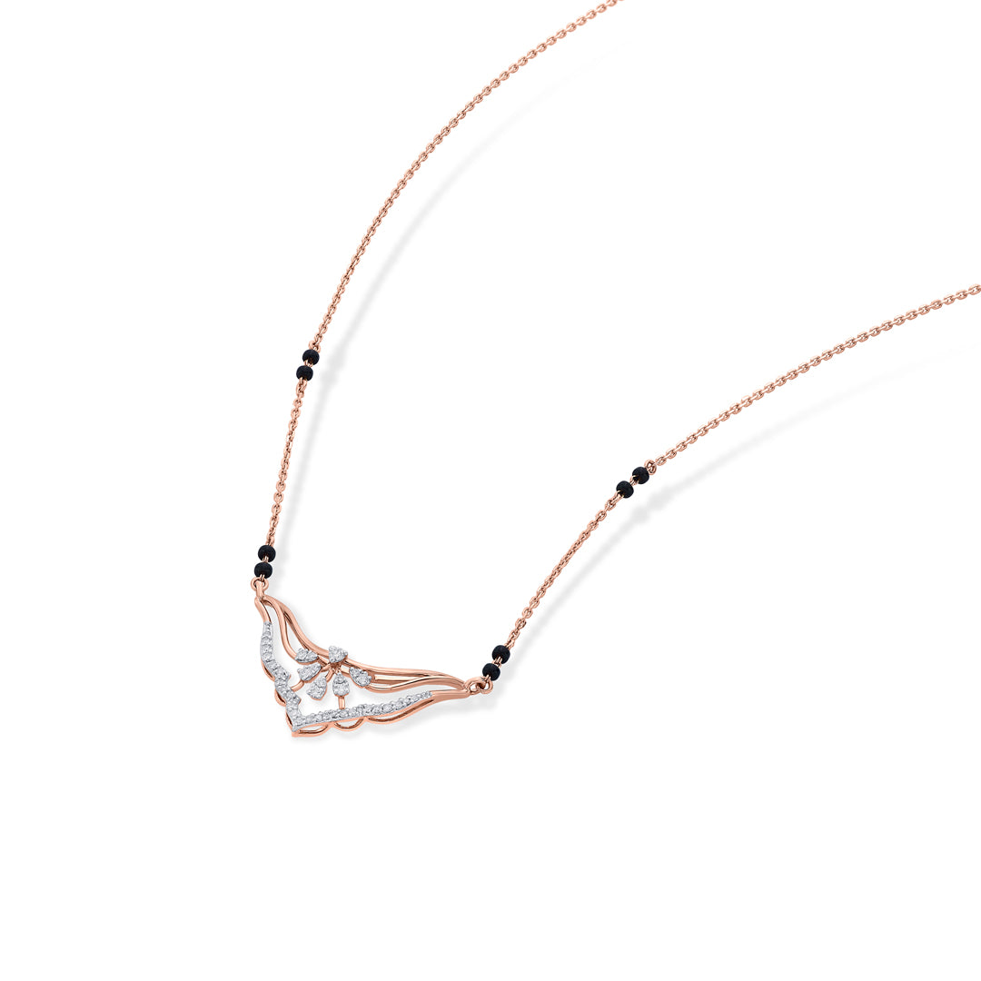 Radiant Grace Diamond & Gold Tanmaniya Mangalsutra for Women