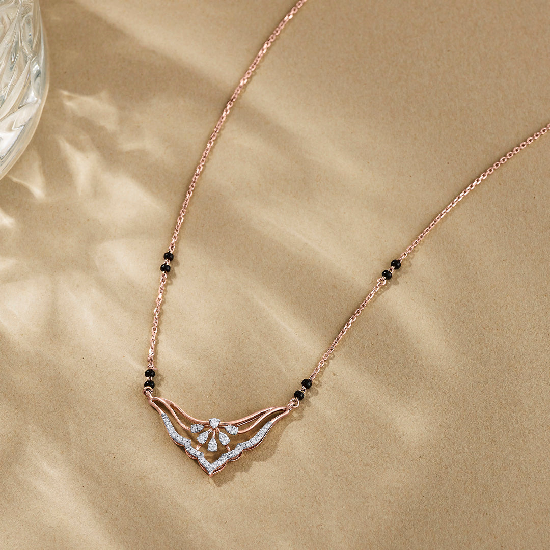 Radiant Grace Diamond & Gold Tanmaniya Mangalsutra for Women