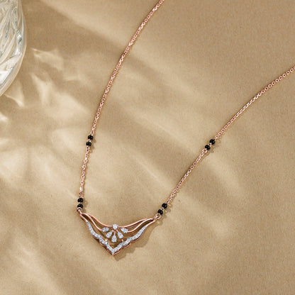 Radiant Grace Diamond & Gold Tanmaniya Mangalsutra for Women