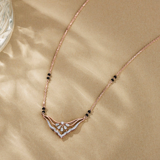 Radiant Grace Diamond & Gold Tanmaniya Mangalsutra for Women