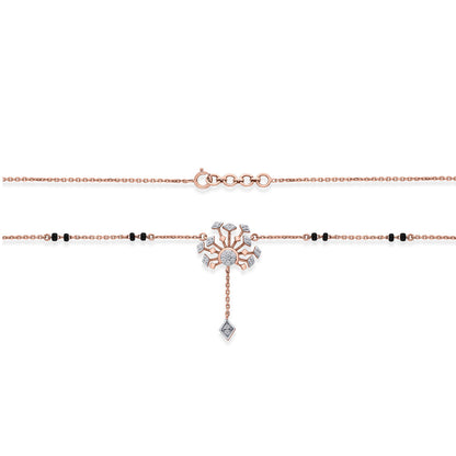 Radiant Bloom Diamond & Gold Tanmaniya Mangalsutra for Women