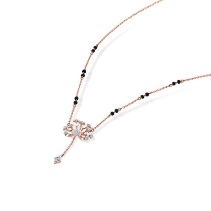 Radiant Bloom Diamond & Gold Tanmaniya Mangalsutra for Women
