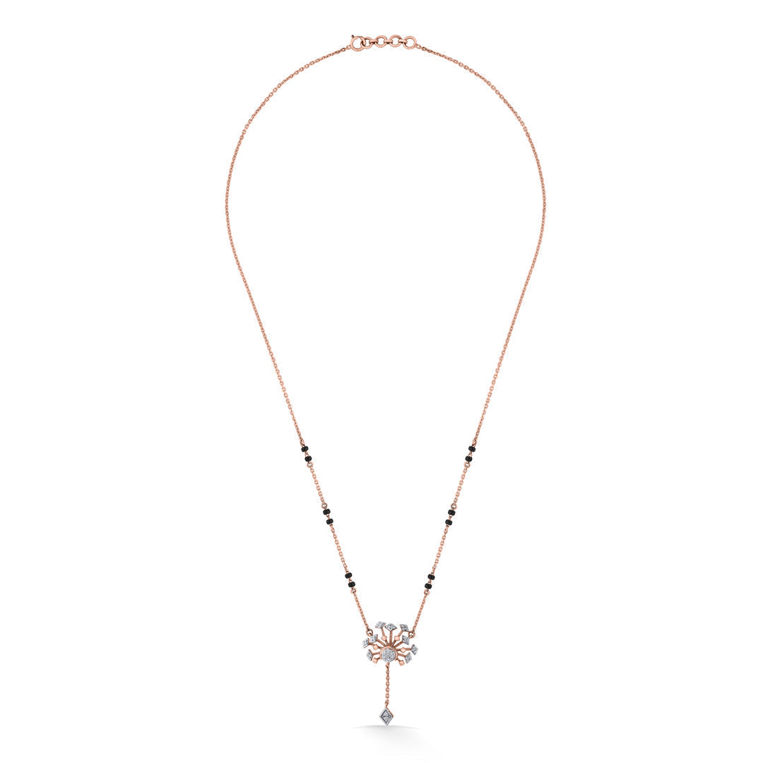 Radiant Bloom Diamond & Gold Tanmaniya Mangalsutra for Women