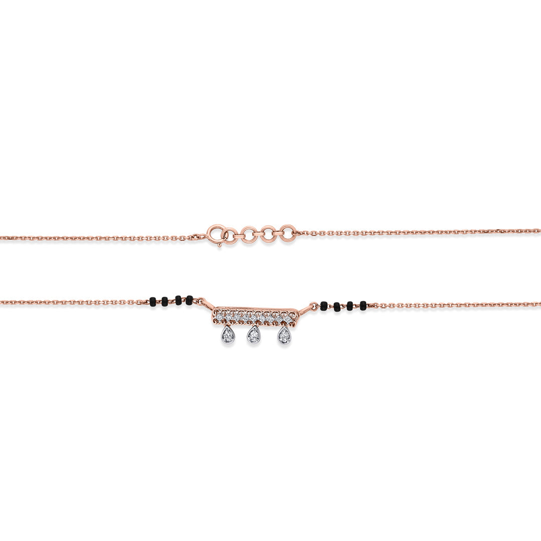 Infinite Gleam Diamond & Gold Tanmaniya Mangalsutra for Women