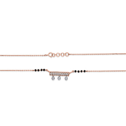 Infinite Gleam Diamond & Gold Tanmaniya Mangalsutra for Women