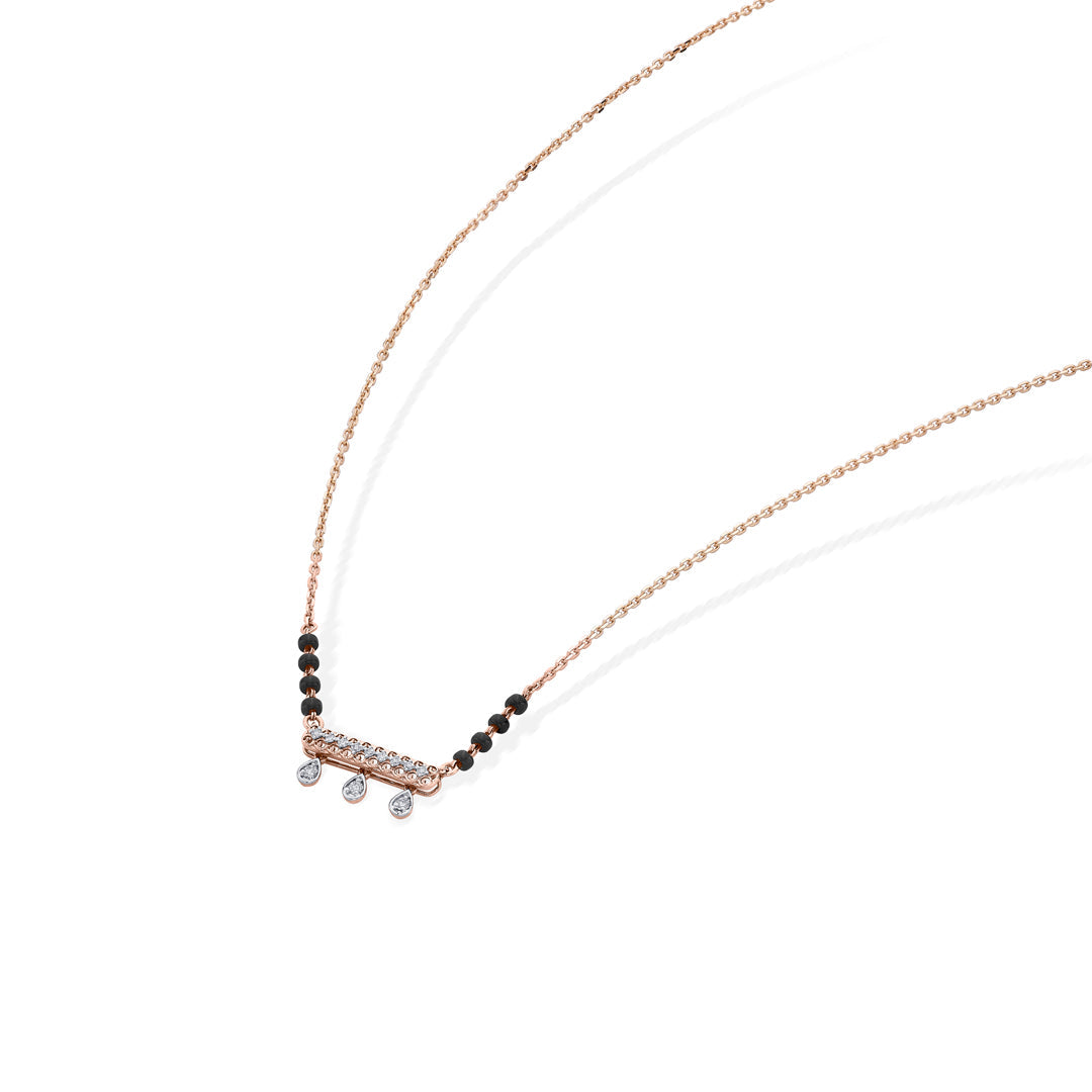 Infinite Gleam Diamond & Gold Tanmaniya Mangalsutra for Women