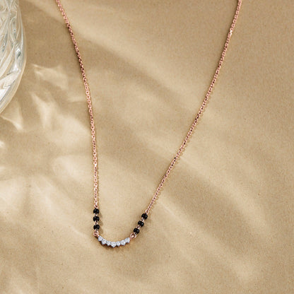 Infinite Gleam Diamond & Gold Tanmaniya Mangalsutra for Women