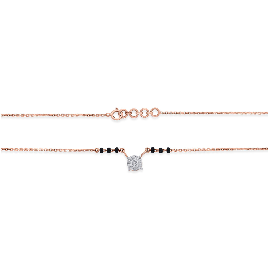 Infinite Spark Diamond & Gold Tanmaniya Mangalsutra for Women