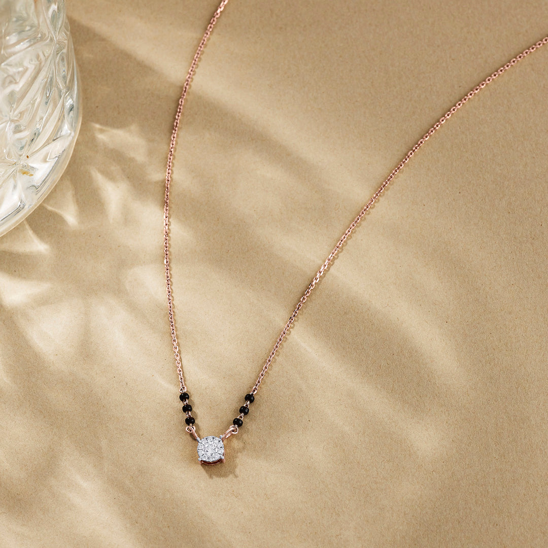 Infinite Spark Diamond & Gold Tanmaniya Mangalsutra for Women