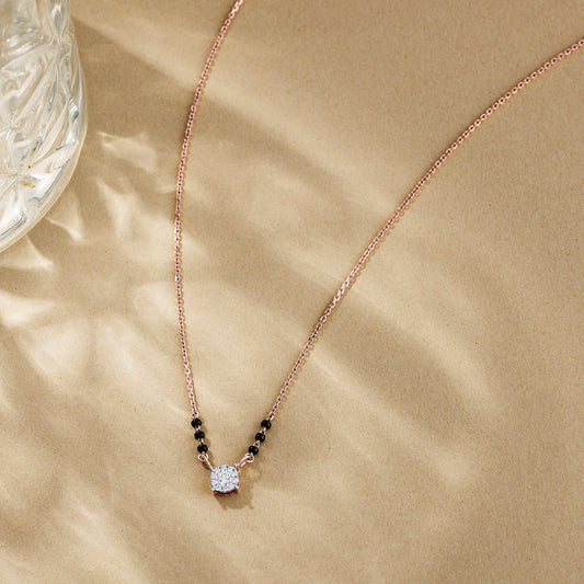 Infinite Spark Diamond & Gold Tanmaniya Mangalsutra for Women