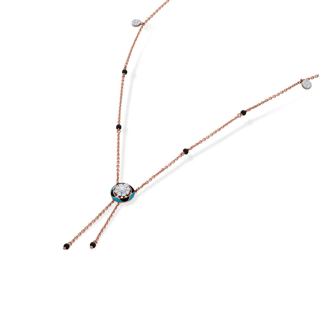Endless Aura Diamond & Gold Tanmaniya Mangalsutra for Women