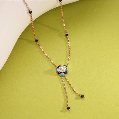 Endless Aura Diamond & Gold Tanmaniya Mangalsutra for Women