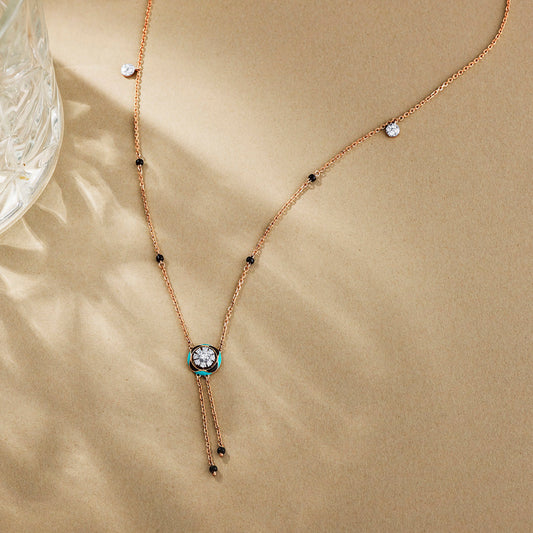 Endless Aura Diamond & Gold Tanmaniya Mangalsutra for Women