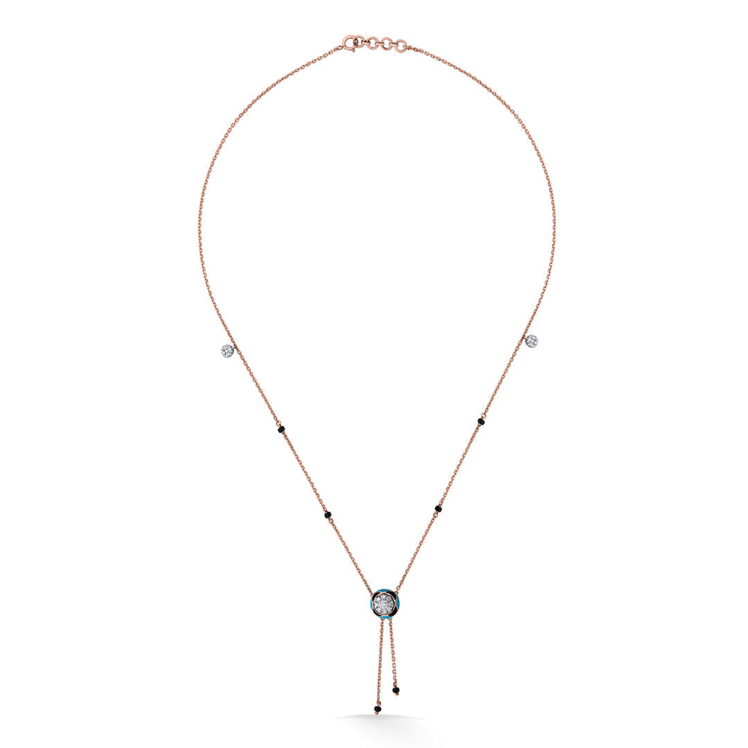 Endless Aura Diamond & Gold Tanmaniya Mangalsutra for Women