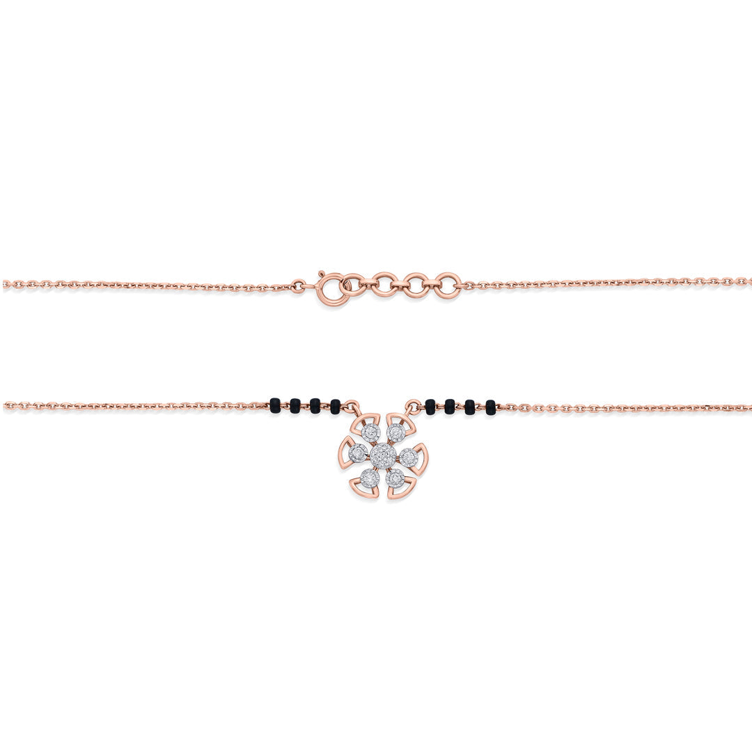Infinite Bloom Diamond & Gold Tanmaniya Mangalsutra for Women