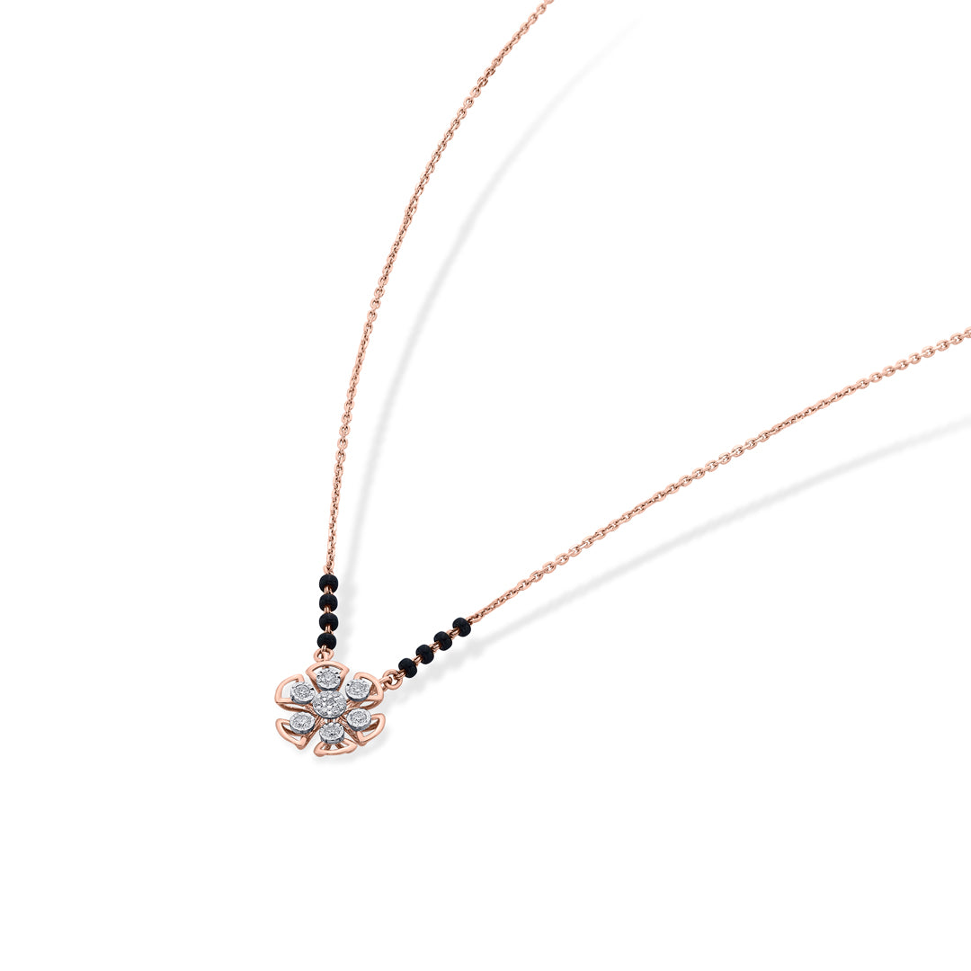 Infinite Bloom Diamond & Gold Tanmaniya Mangalsutra for Women