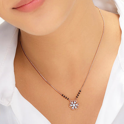 Infinite Bloom Diamond & Gold Tanmaniya Mangalsutra for Women