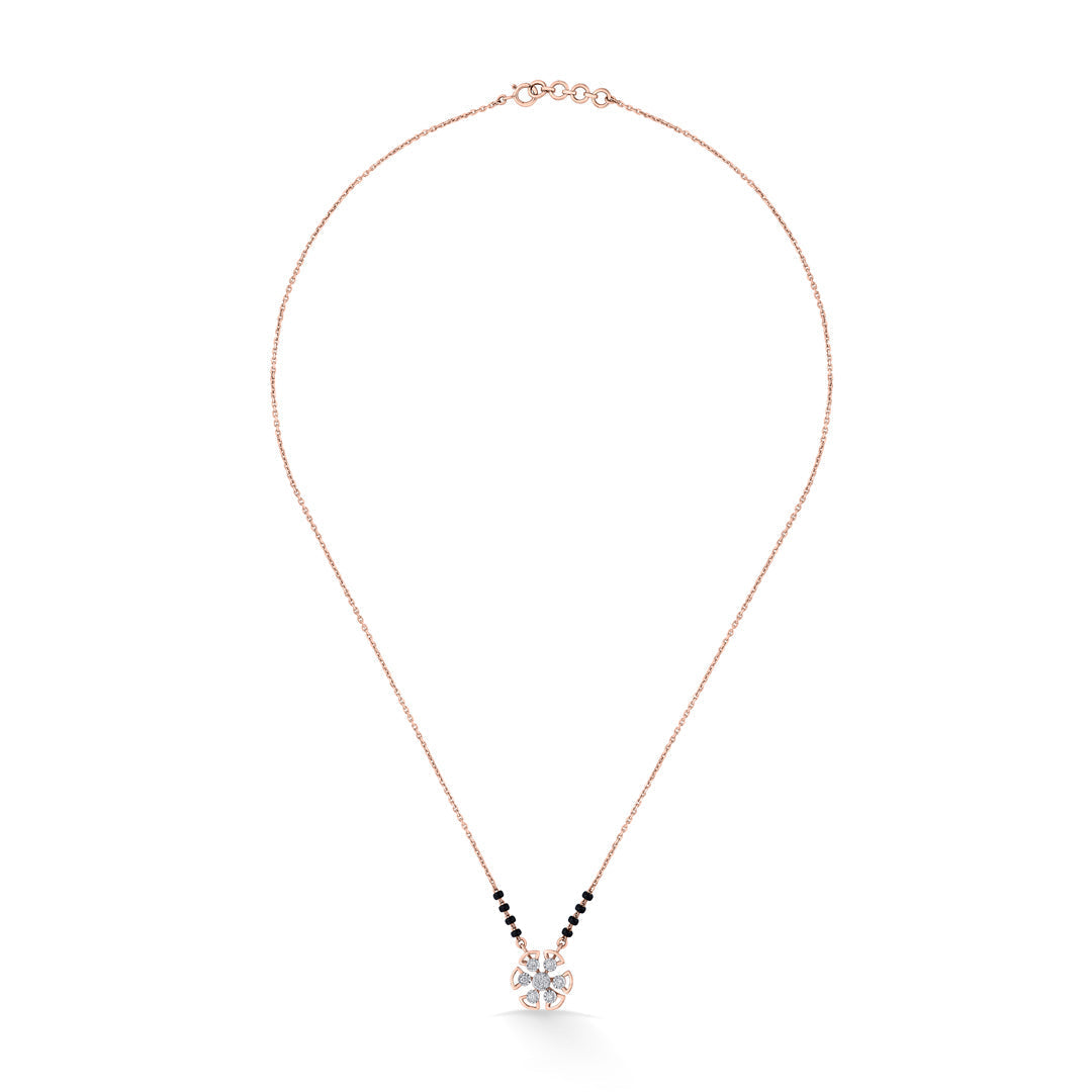 Infinite Bloom Diamond & Gold Tanmaniya Mangalsutra for Women