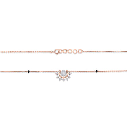 Endless Glint Diamond & Gold Tanmaniya Mangalsutra for Women