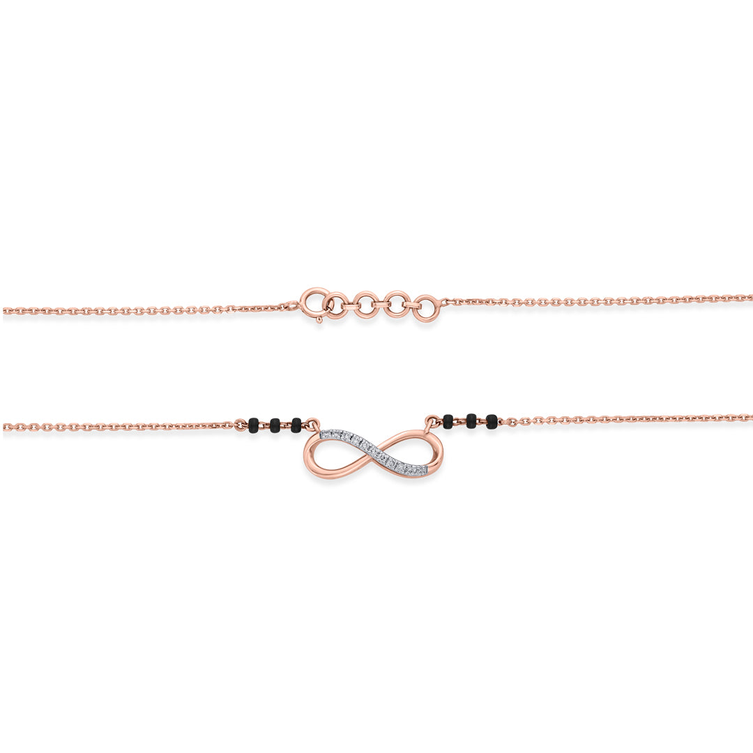 Endless Love Diamond & Gold Tanmaniya Mangalsutra for Women