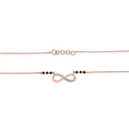 Endless Love Diamond & Gold Tanmaniya Mangalsutra for Women