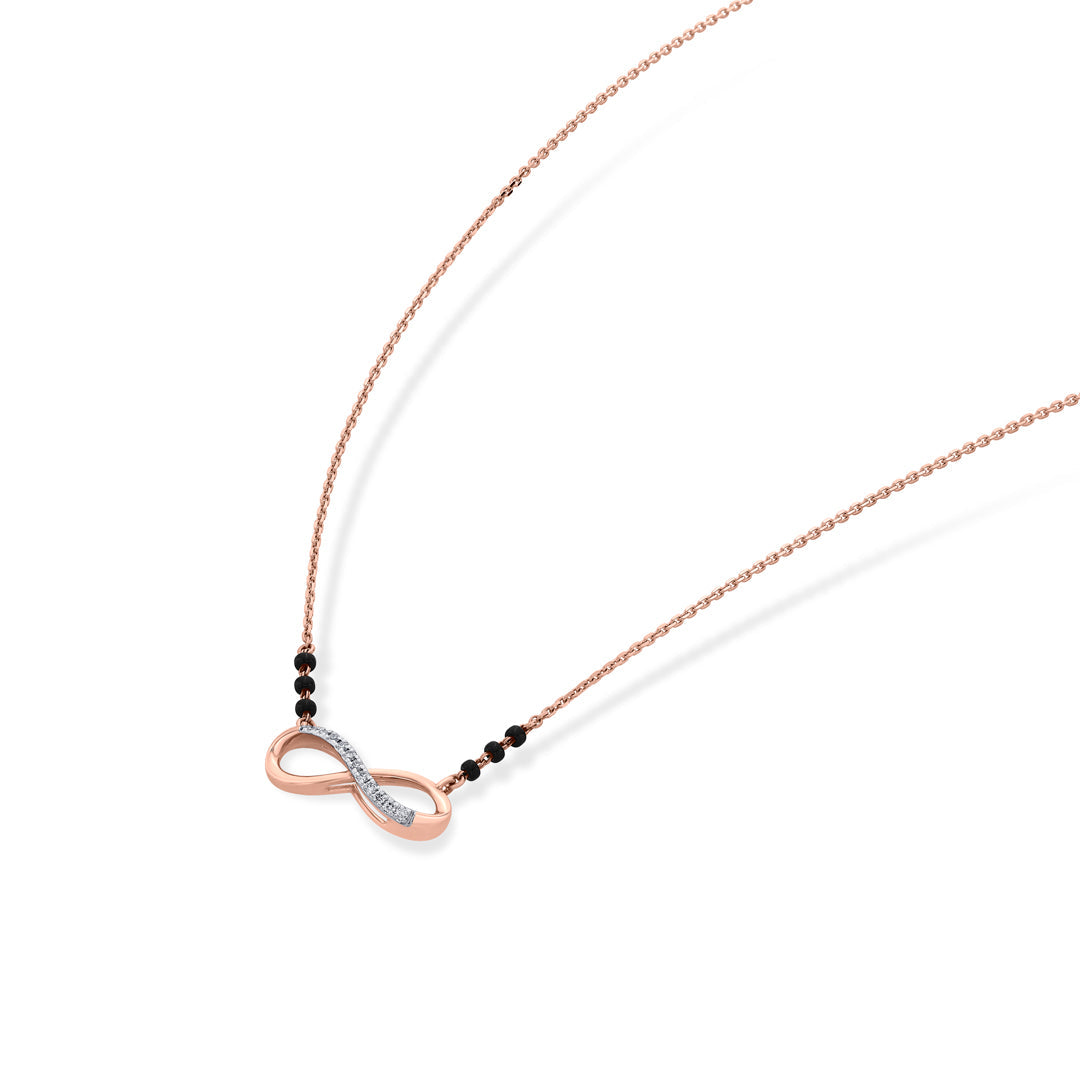 Endless Love Diamond & Gold Tanmaniya Mangalsutra for Women
