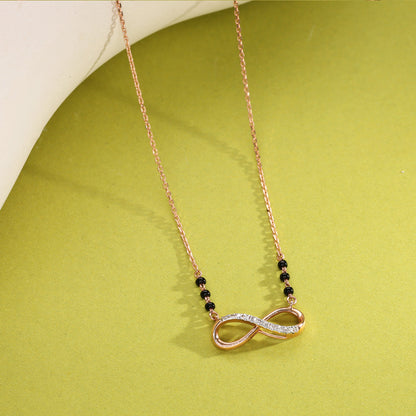 Endless Love Diamond & Gold Tanmaniya Mangalsutra for Women