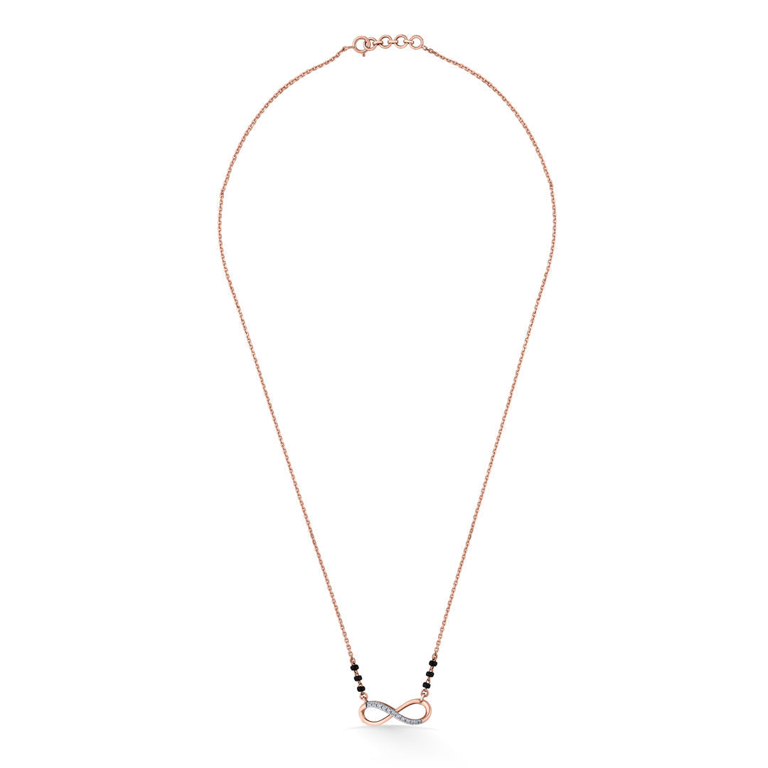 Endless Love Diamond & Gold Tanmaniya Mangalsutra for Women
