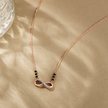 Endless Love Diamond & Gold Tanmaniya Mangalsutra for Women