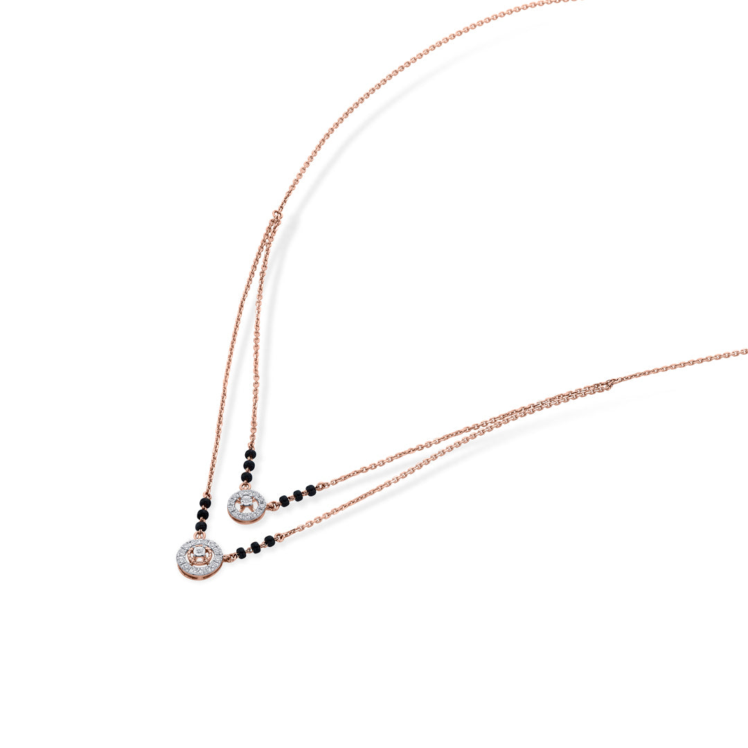 Contemporary Grace Diamond & Gold Tanmaniya Mangalsutra for Women