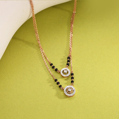 Contemporary Grace Diamond & Gold Tanmaniya Mangalsutra for Women
