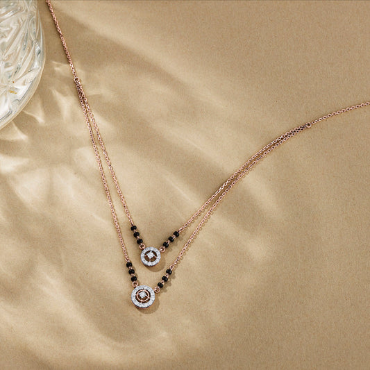 Contemporary Grace Diamond & Gold Tanmaniya Mangalsutra for Women