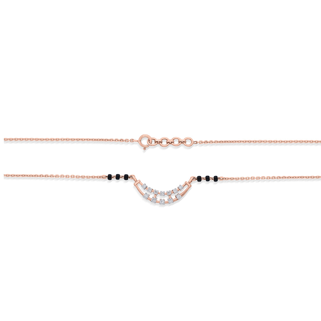 Infinite Grace Diamond & Gold Tanmaniya Mangalsutra for Women