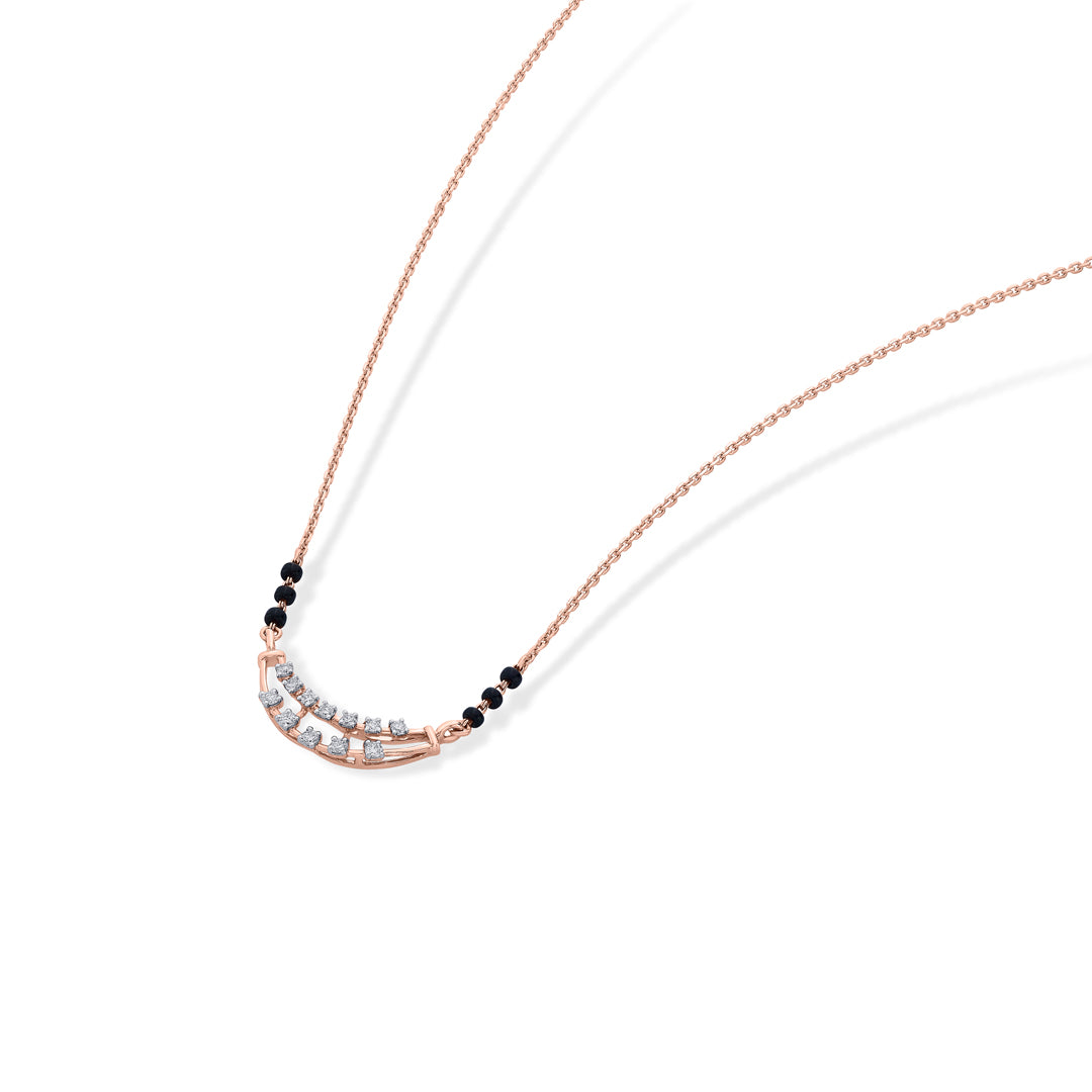 Infinite Grace Diamond & Gold Tanmaniya Mangalsutra for Women
