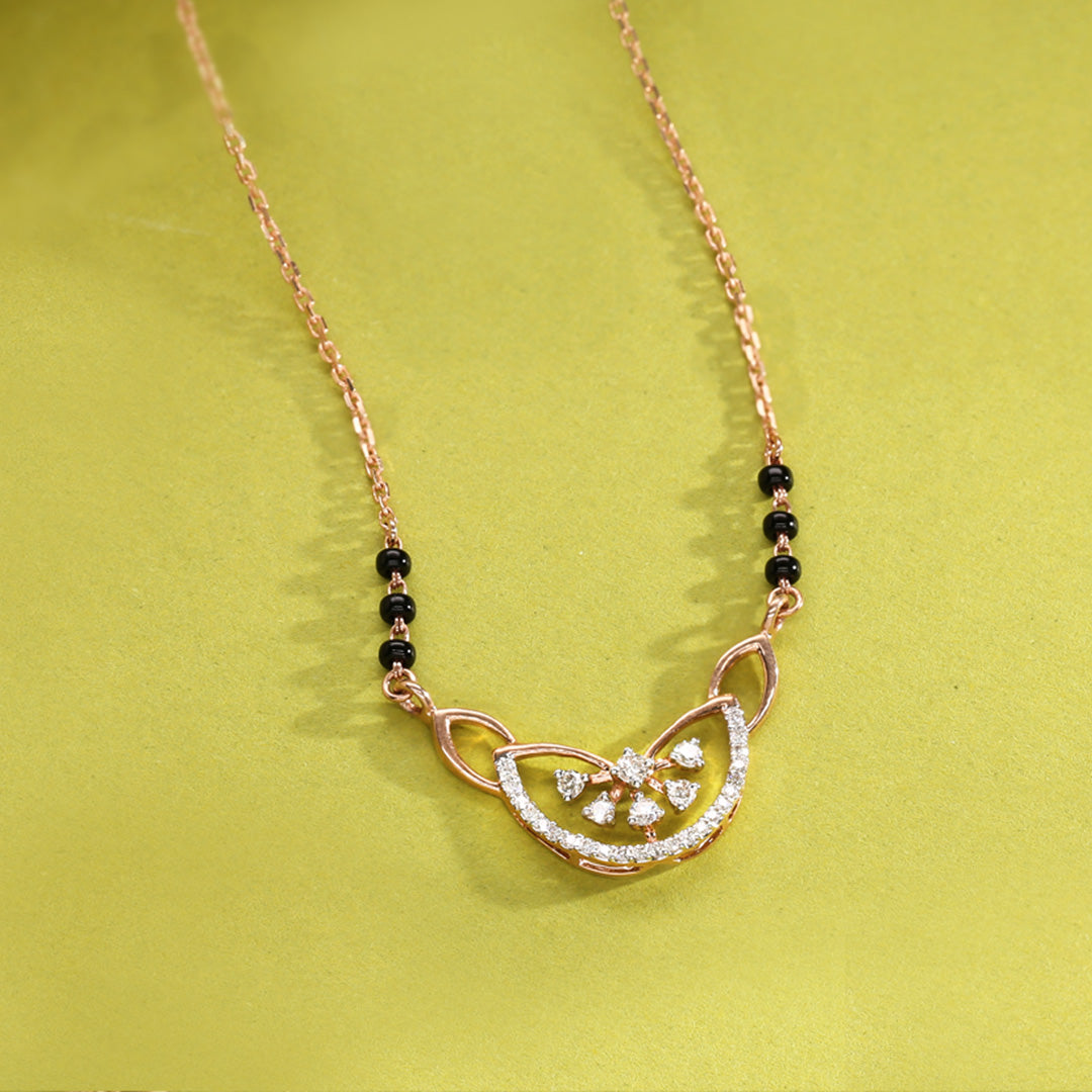 Infinite Promise Diamond & Gold Tanmaniya Mangalsutra for Women