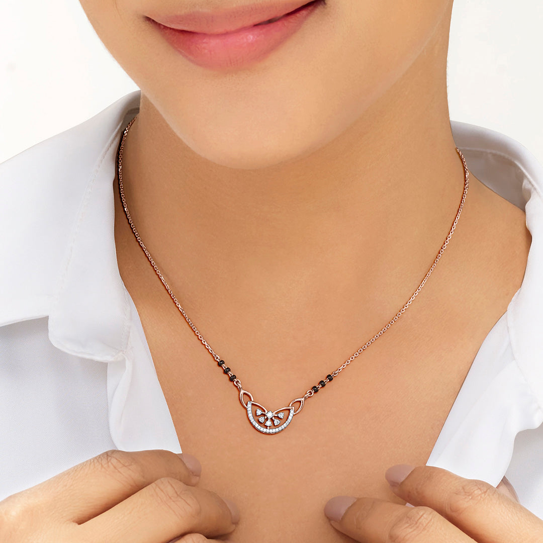 Infinite Promise Diamond & Gold Tanmaniya Mangalsutra for Women
