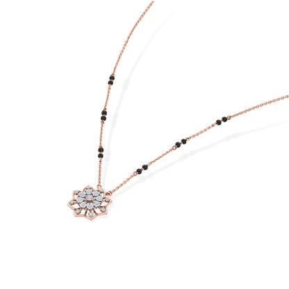 Endless Halo Diamond & Gold Tanmaniya Mangalsutra for Women