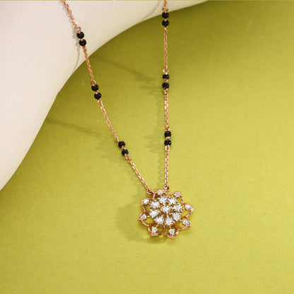 Endless Halo Diamond & Gold Tanmaniya Mangalsutra for Women