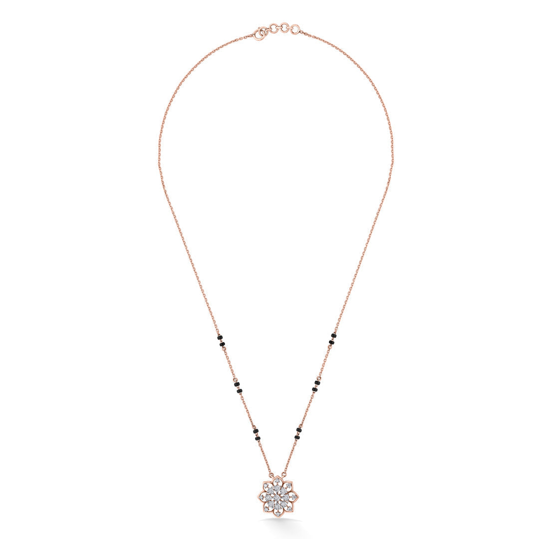 Endless Halo Diamond & Gold Tanmaniya Mangalsutra for Women